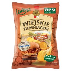 Wiejskie Ziemniaczki Chipsy ziemniaczane szarpana wieprzowina 130 g