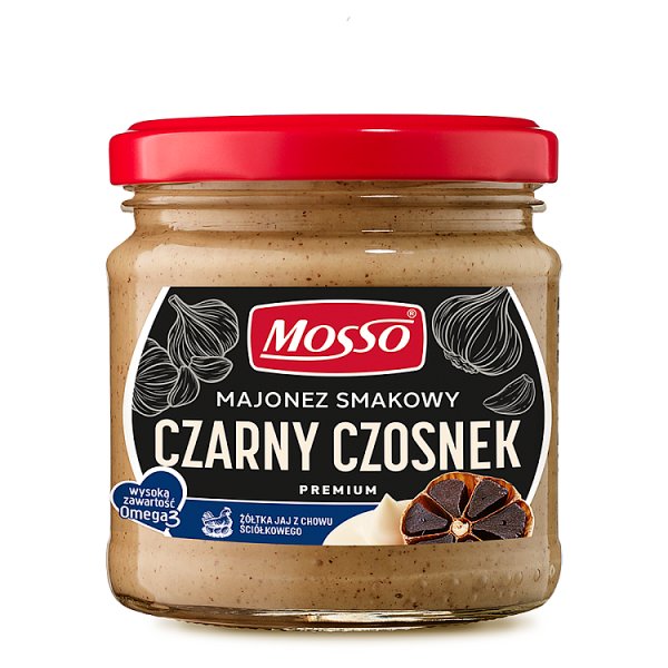Mosso Premium Majonez smakowy czarny czosnek 170 g