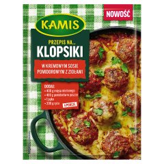 Kamis Przepis na klopsiki w kremowym sosie pomidorowym z ziołami 35 g