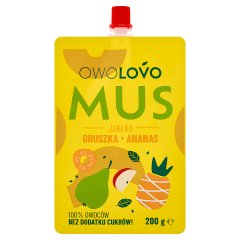 Owolovo Mus jabłko gruszka ananas 200 g