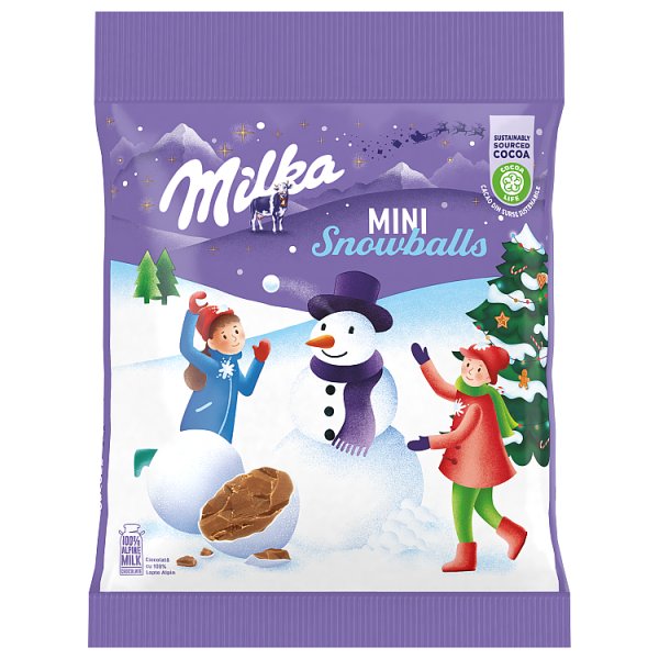 Milka Mini Snowballs Czekoladowe Mini Kule - 100 G