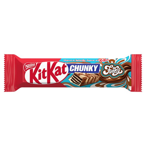 KitKat Chunky Funky Chrupiący wafel kakaowy w czekoladzie mlecznej i białej polewie 40 g
