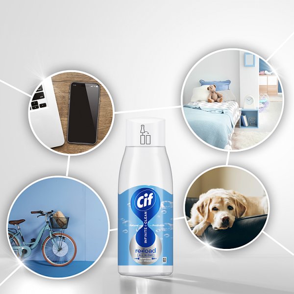 Cif Infinite Clean Lotus &amp; Mineral Salt Spray z naturalnymi probiotykami 590 ml