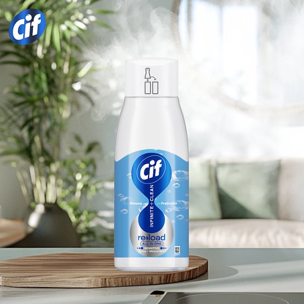 Cif Infinite Clean Lotus &amp; Mineral Salt Spray z naturalnymi probiotykami 590 ml
