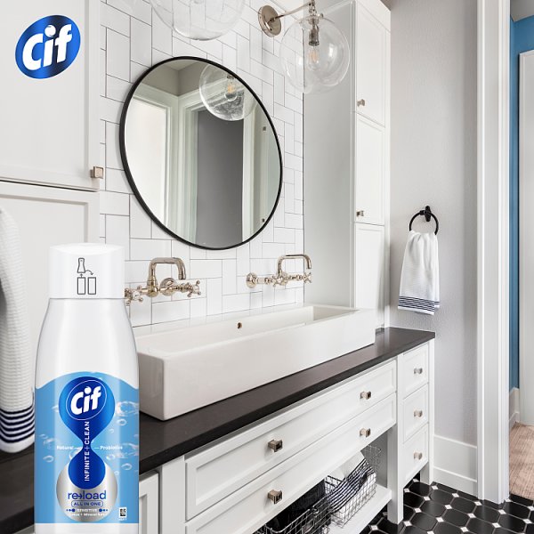 Cif Infinite Clean Lotus &amp; Mineral Salt Spray z naturalnymi probiotykami 590 ml
