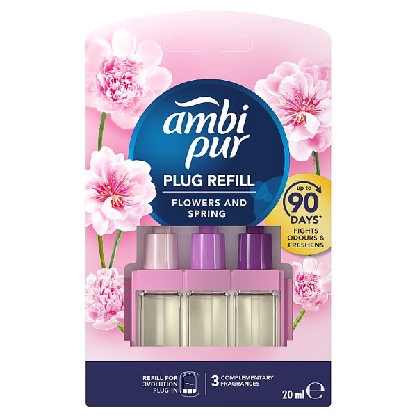Ambi Pur z wkładem do elektrycznego odświeżacza powietrza Ambi Pur Flowers &amp; Spring, 20ml