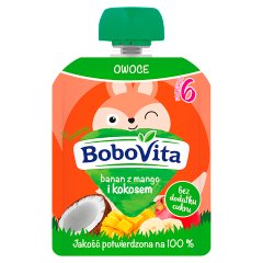 BoboVita Mus banan z mango i kokosem po 6 miesiącu 80 g