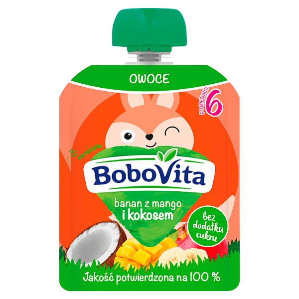 BoboVita Mus banan z mango i kokosem po 6 miesiącu 80 g
