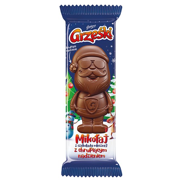 Grześki Mikołaj z czekolady mlecznej z chrupiącym nadzieniem 29 g