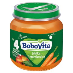 BoboVita Jabłka z marchewką po 4 miesiącu 125 g