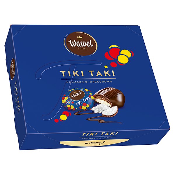 Wawel Tiki Taki kokosowo-orzechowe Czekolada z nadzieniem 155 g