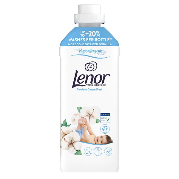 Lenor Płyn do płukania tkanin,  47 prań, Sensitive Cotton Fresh