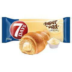 7Days Super Max rogalik z ciasta francuskiego z nadzieniem o smaku waniliowym - 60 g