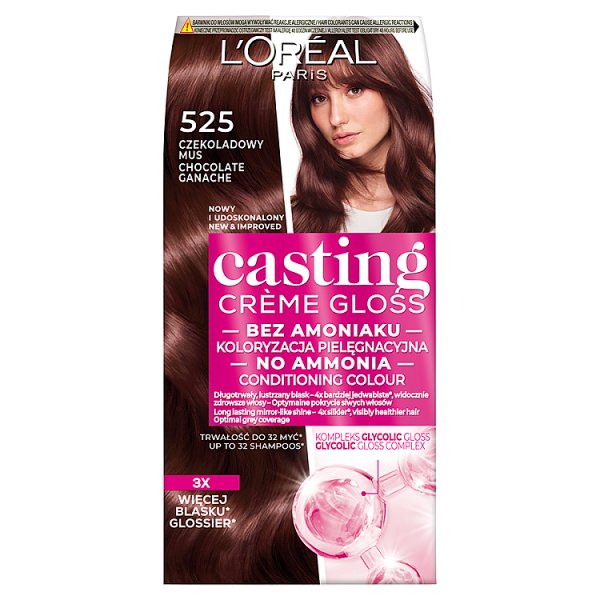 L&#039;Oréal Paris Casting Crème Gloss Krem koloryzujący 525 czekoladowy mus