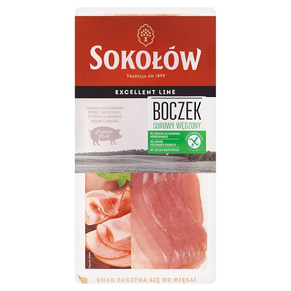 Sokołów Boczek surowy wędzony 100 g