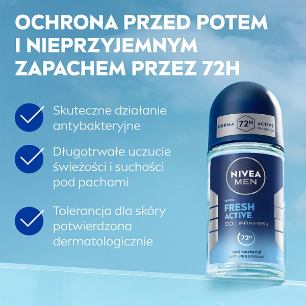 Nivea MEN Fresh Active Antyperspirant roll-on 50ml