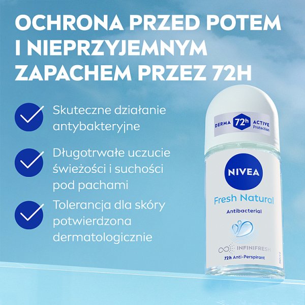 Nivea Fresh Natural Antyperspirant Roll ON 50 ml