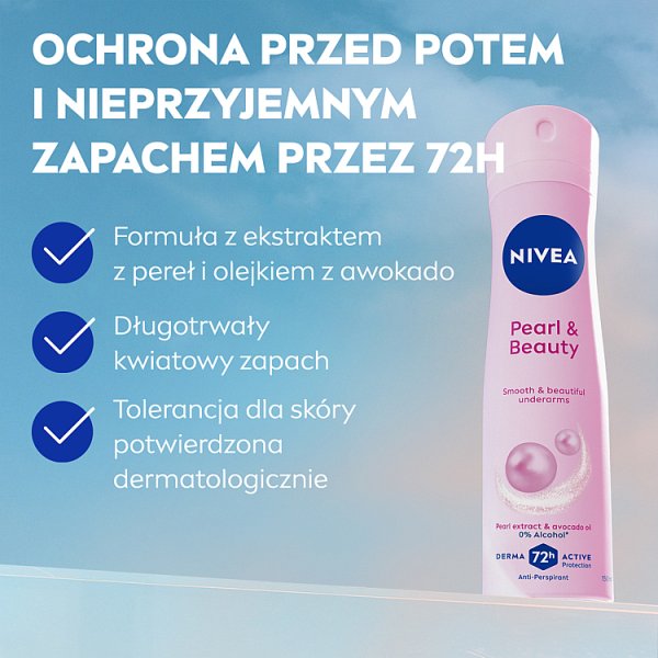 Nivea Pearl &amp; Beauty Antyperspirant w spray&#039;u, 150ml