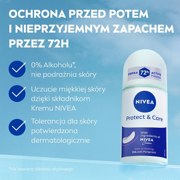 Nivea Protect &amp; Care Antyperspirant Roll ON 50 ml