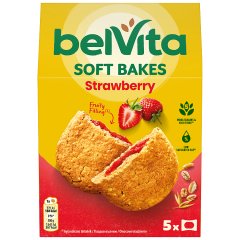 belVita Breakfast Ciastka zbożowe z nadzieniem truskawkowym 250 g