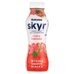 Bakoma Skyr jogurt pitny typu islandzkiego malina truskawka 300 g