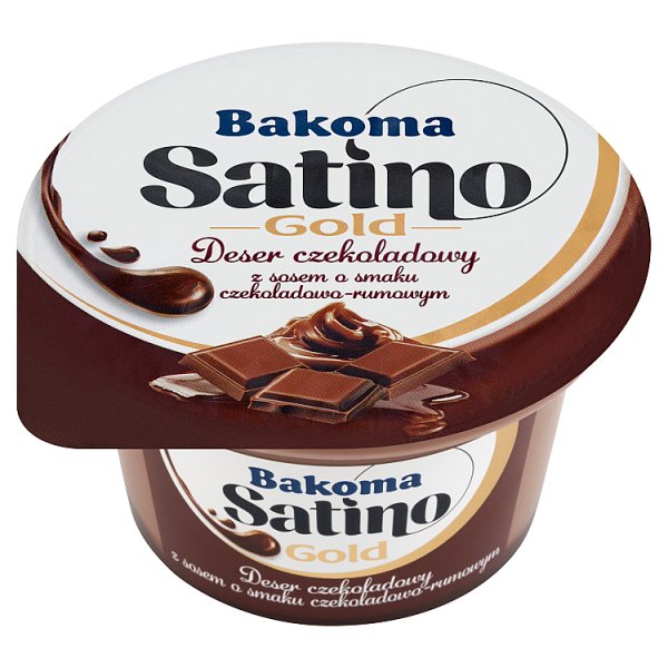 Bakoma Satino Gold Deser czekoladowy z sosem o smaku czekoladowo-rumowym 135 g