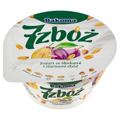 Bakoma 7 zbóż Jogurt ze śliwkami i ziarnami zbóż 140 g