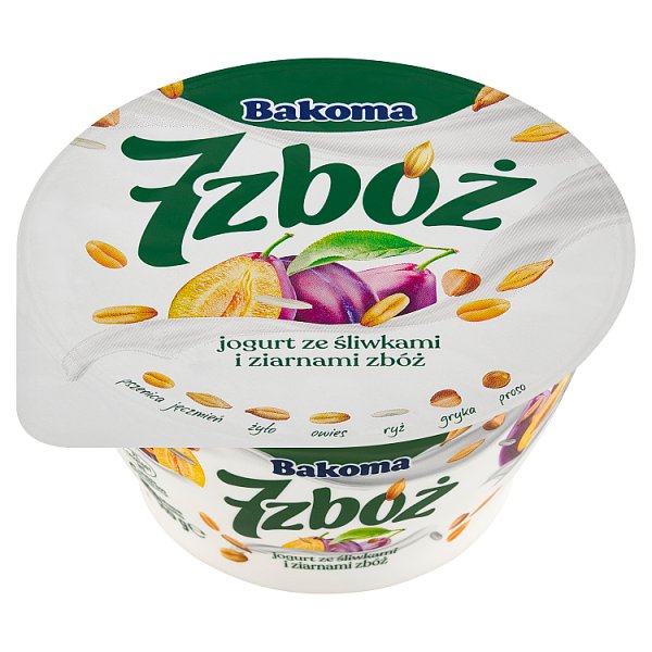 Bakoma 7 zbóż Jogurt ze śliwkami i ziarnami zbóż 140 g