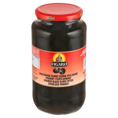 Figaro Hiszpańskie oliwki czarne drylowane 920 g