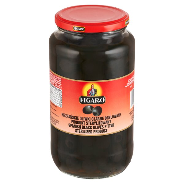 Figaro Hiszpańskie oliwki czarne drylowane 920 g
