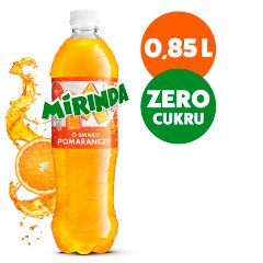 Mirinda Zero cukru Napój gazowany o smaku pomarańczy 0,85 l