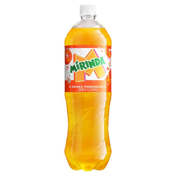 Mirinda Zero cukru Napój gazowany o smaku pomarańczy 1,5 l