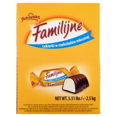 Familijne Cukierki w czekoladzie mlecznej z kremem o smaku śmietankowym z dodatkiem wafli 2,5 kg