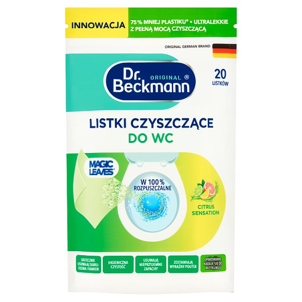 Dr. Beckmann Citrus Sensation Listki czyszczące do WC 44 g (20 sztuk)