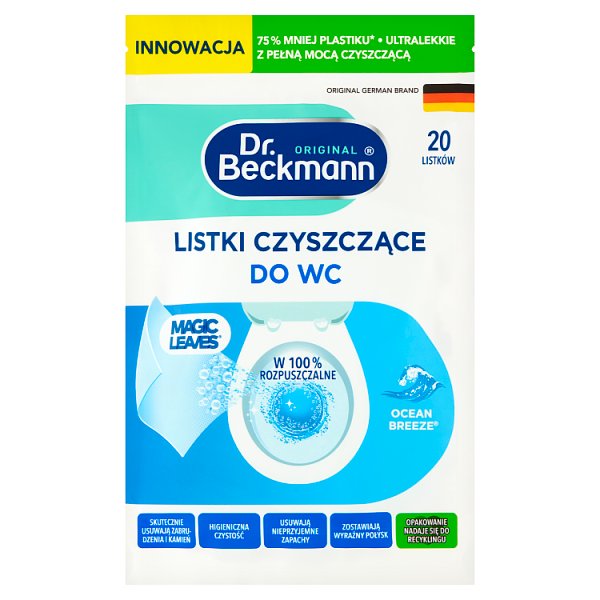 Dr. Beckmann Ocean Breeze Listki czyszczące do WC 44 g (20 sztuk)
