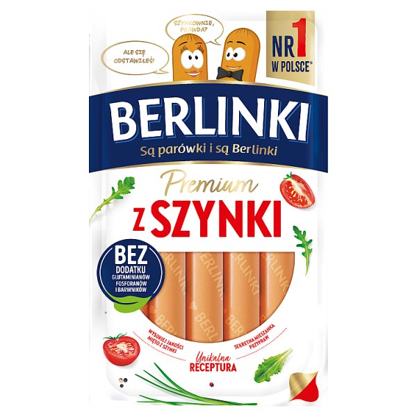 Berlinki Premium Kiełbasa z szynki 225 g
