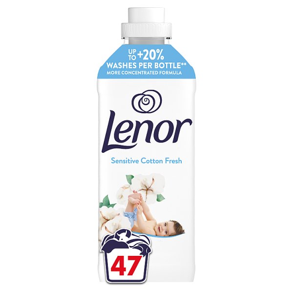 Lenor Płyn do płukania tkanin,  47 prań, Sensitive Cotton Fresh