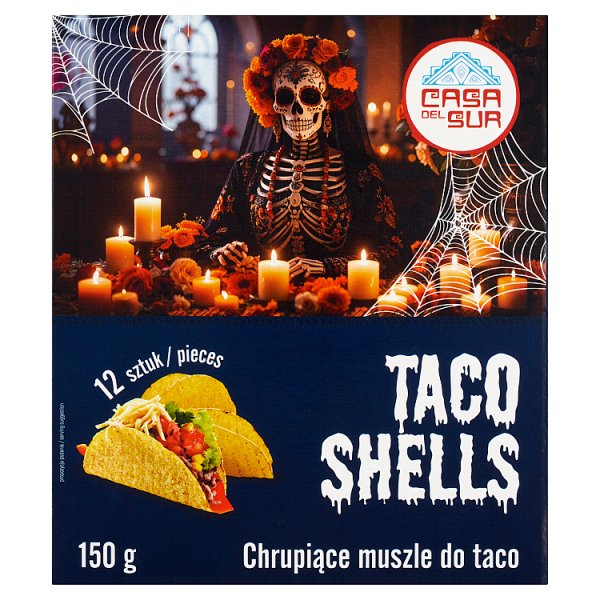 Casa Del Sur Chrupiące muszle do taco 150 g (12 sztuk)