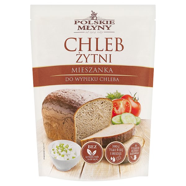 Polskie Młyny Mieszanka do wypieku chleba chleb żytni 500 g
