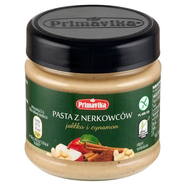 Primavika Pasta z nerkowców jabłko i cynamon 185 g