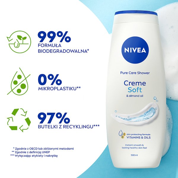 Nivea Creme Soft Kremowy żel pod prysznic 500 ml