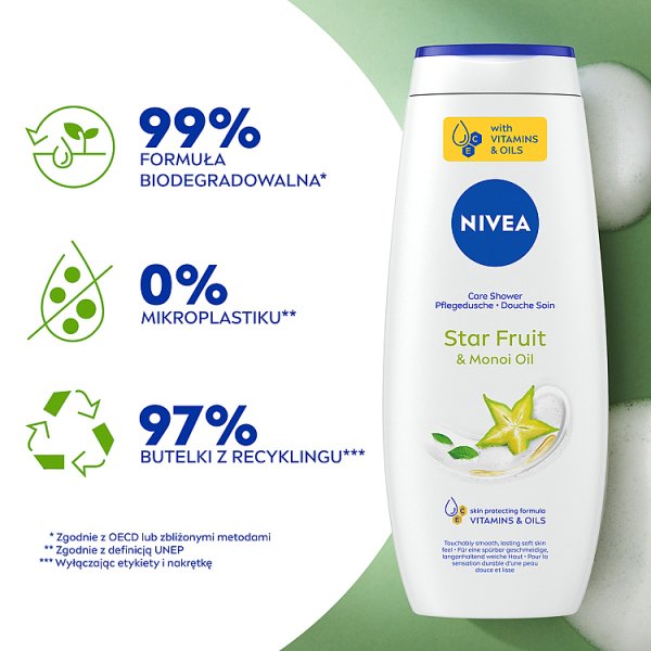 Nivea Żel pod prysznic Star Fruit &amp; Monoi Oil 500ml