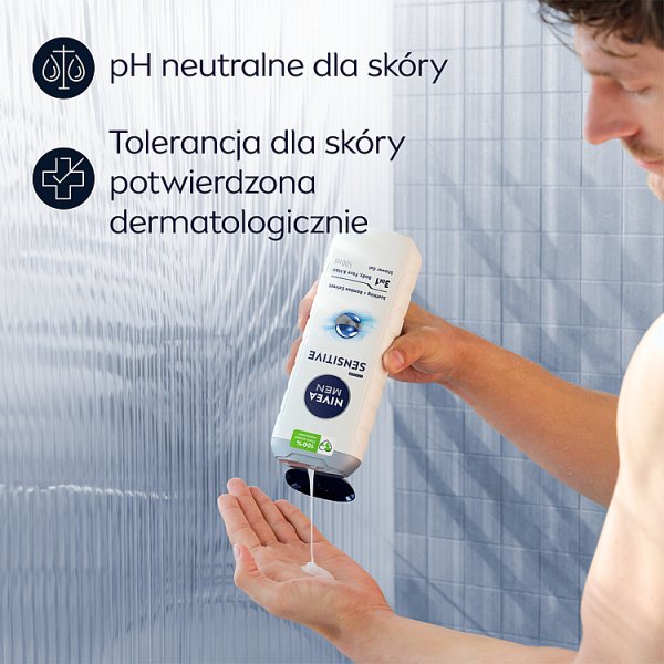 Nivea MEN Sensitive Łagodzący Żel pod prysznic dla mężczyzn o skórze wrażliwej 500 ml