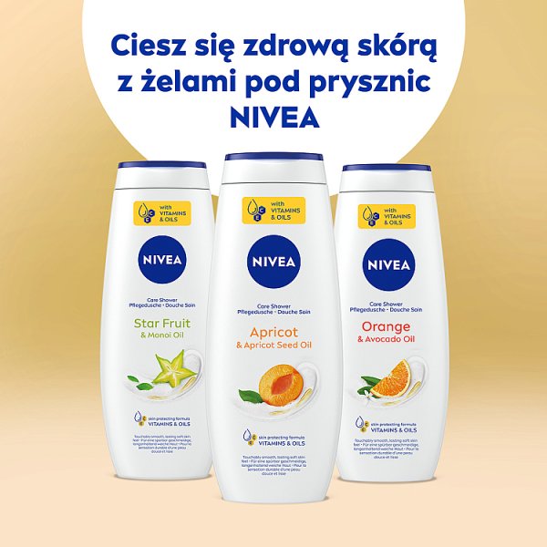 Nivea Apricot &amp; Apricot Seed Oil Kremowy żel pod prysznic 500 ml