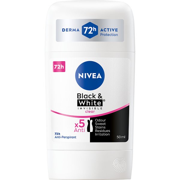 Nivea Black &amp; White Clear Antyperspirant w sztyfcie 50 ml