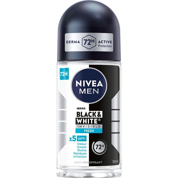 Nivea MEN Black&amp;White Invisible Fresh Antyperspirant w kulce 50 ml