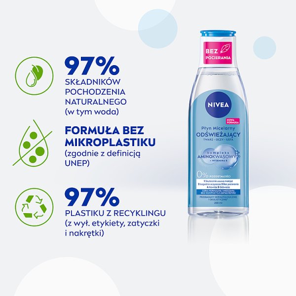 Nivea Płyn Micelarny Nivea Odświeżający dla cery normalnej i mieszanej 200 ml