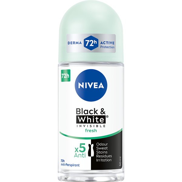 Nivea Black&amp;White Invisible Fresh Antyperspirant Roll ON 50 ml