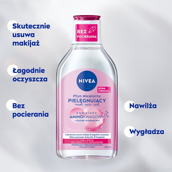 Nivea Pielęgnacyjny Płyn Micelarny do cery suchej 400 ml