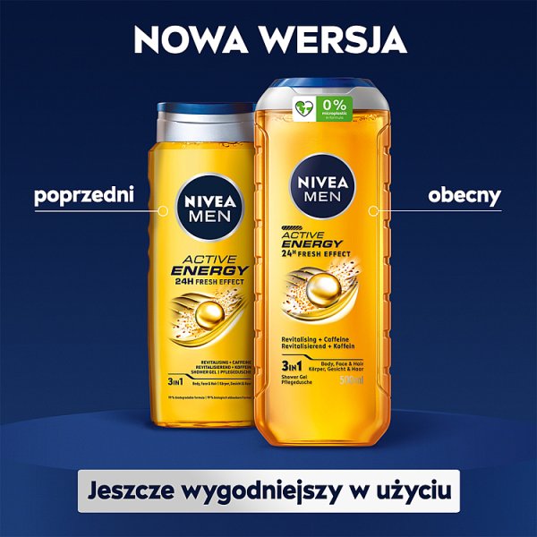 Nivea MEN Active Energy ŻEL POD Prysznic 500 ml